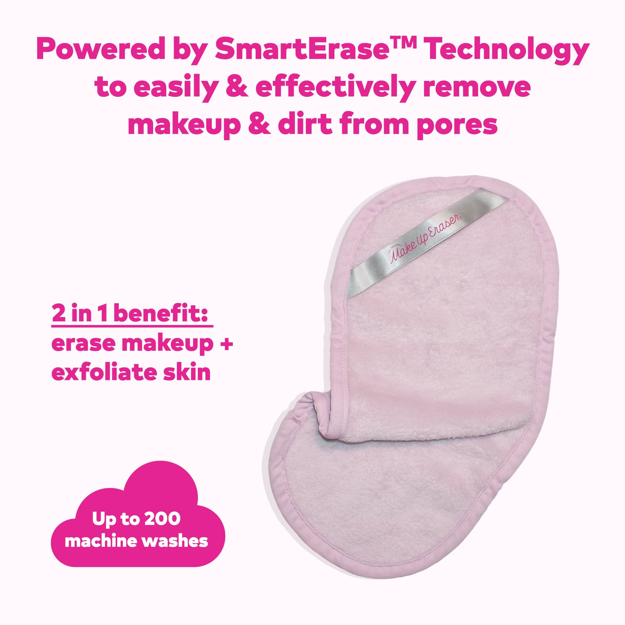 MakeUp Eraser Pro exfoliation side ready for gentle skin buffing.