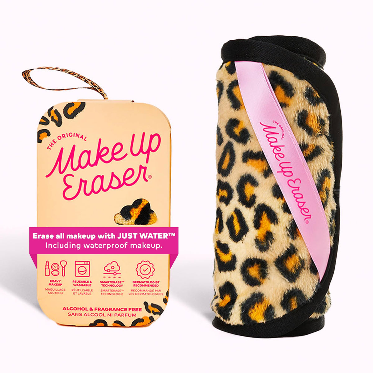 MakeUp Eraser Pro leopard design close-up of fibers for makeup removal without wipes