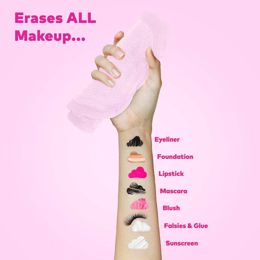 MakeUp Eraser Pro machine-washable fabric for easy cleaning.