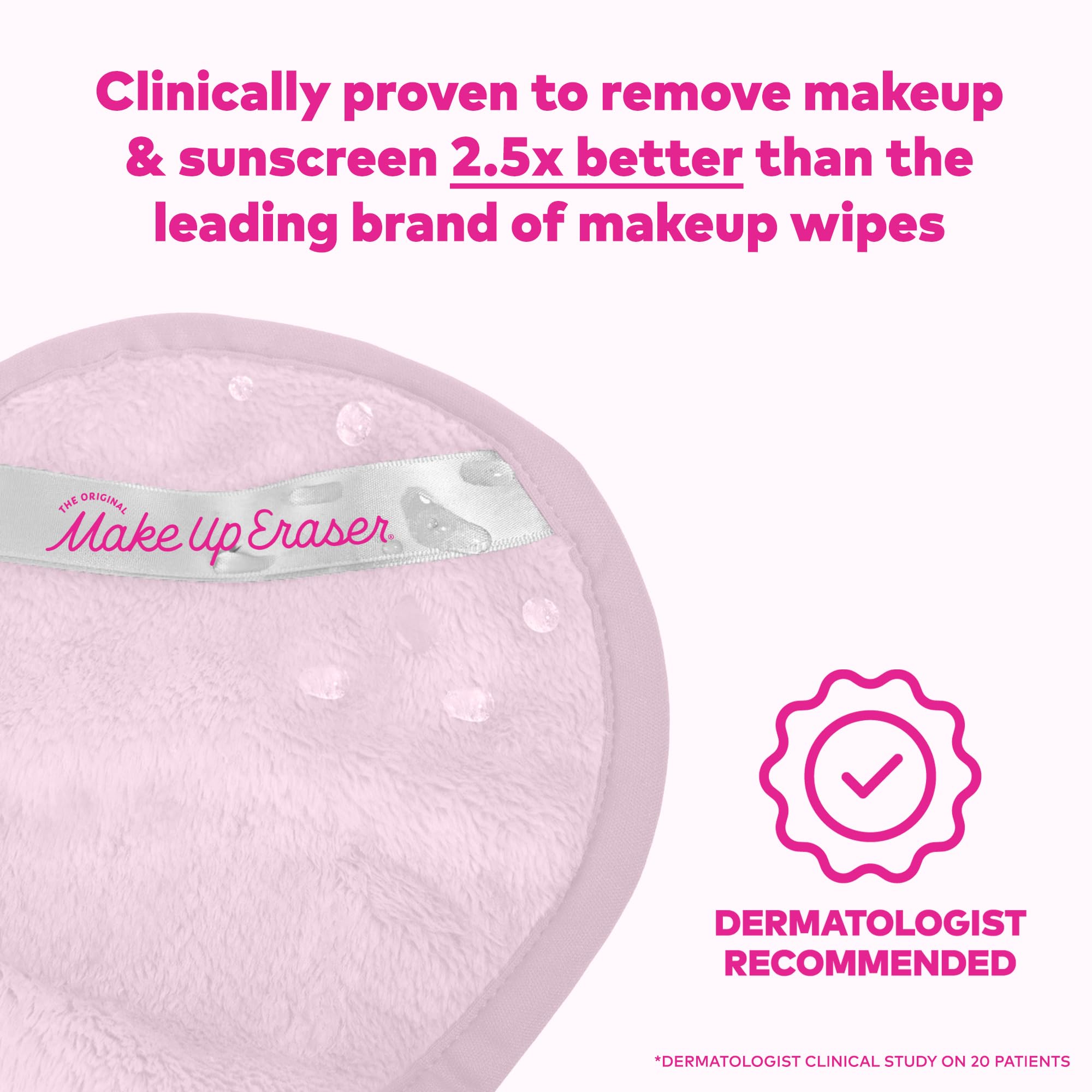 MakeUp Eraser Pro silver-infused fibers for gentle exfoliation and smoother skin.