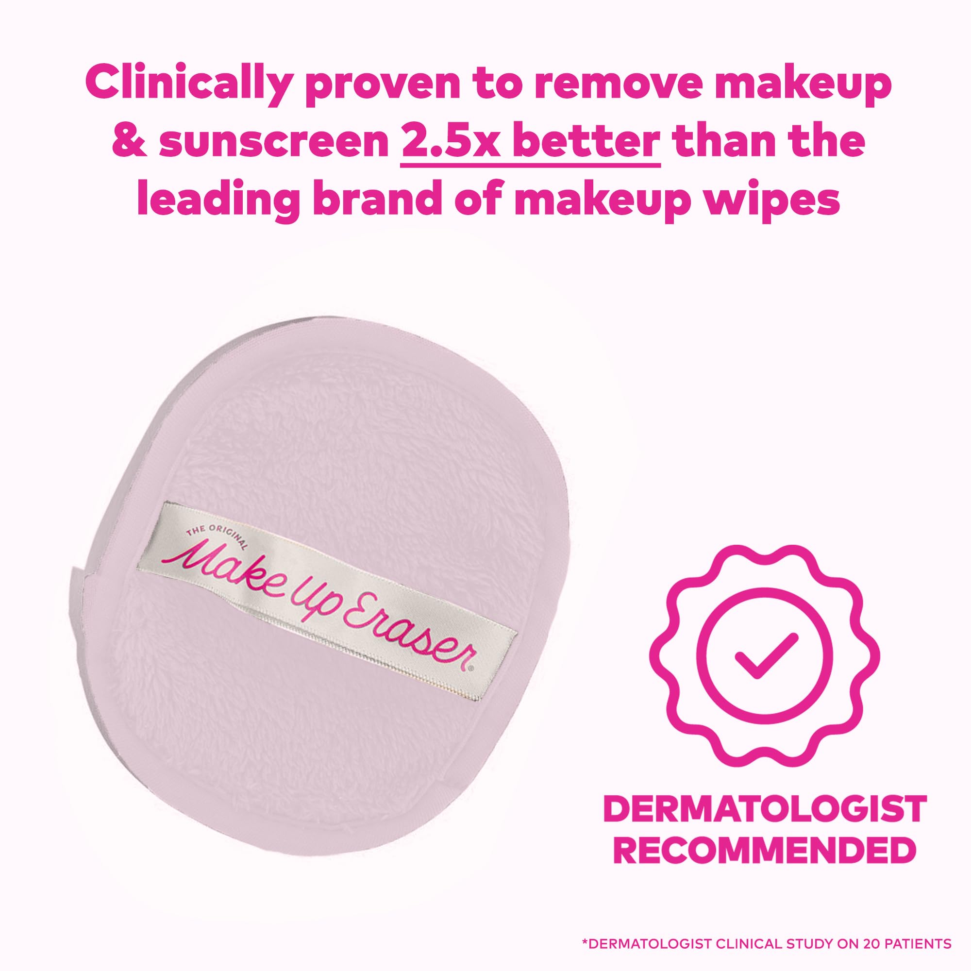 MakeUp Eraser water-activated fibers close-up gently removing makeup
