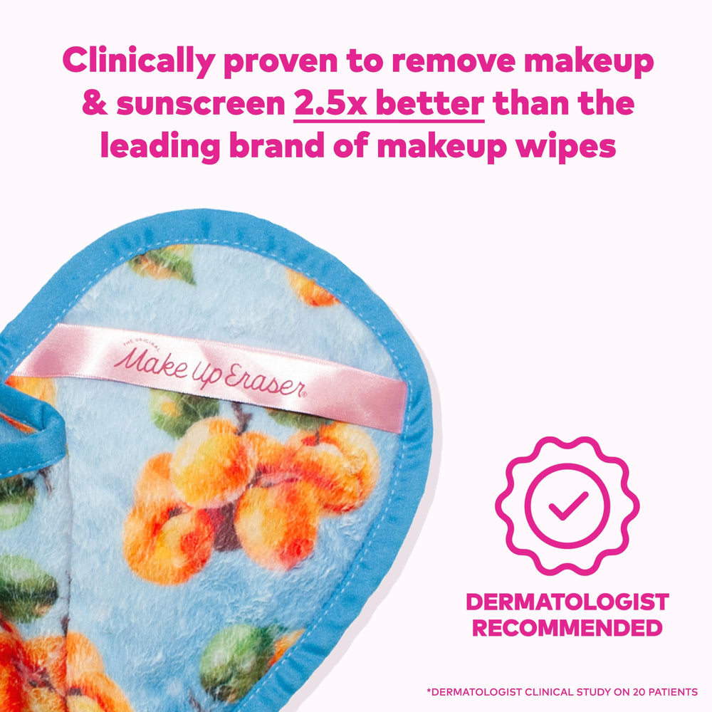 MakeUp Eraser water-activated fibers demonstrate deep cleansing with just dampened fabric.