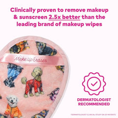 MakeUp Eraser water-activation demo highlights effortless removal with warm water.