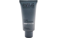 Make Up For Ever Step 1 Primer bottle demonstrates a pore-minimizing smoothing base for flawless makeup.