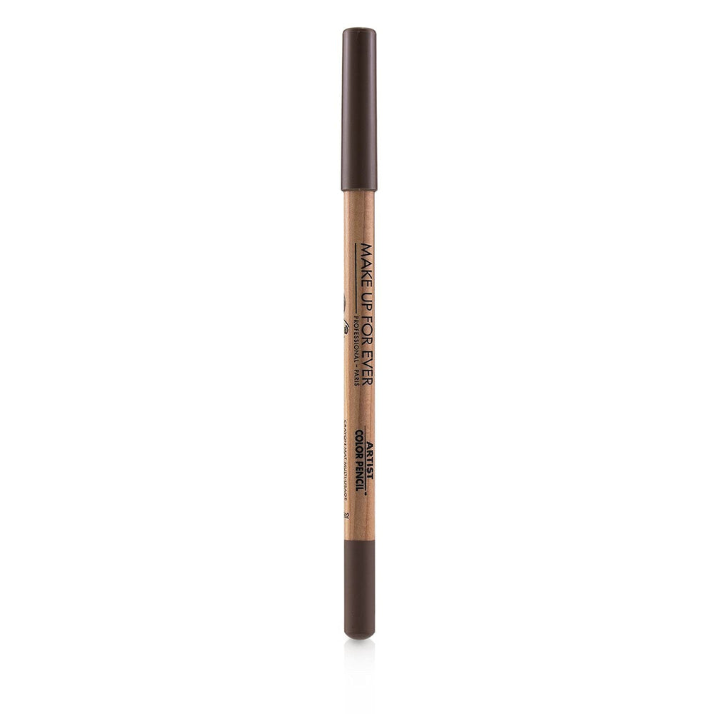 Make Up For Ever Artist Color Pencil 506 Endless Cacao application reveals smooth color for lips, brows, eyes.