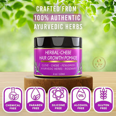 MAKOF BEAUTY Chebe Magic Grease jar highlighting rich butters for deep conditioning.