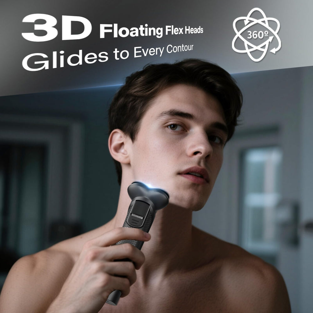 MALEGEBAZ electric-razor pop-up-trimmer for precise edge detailing