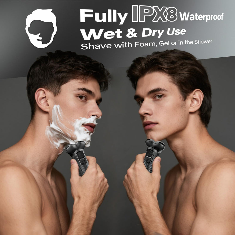 MALEGEBAZ electric-razor-wet-dry-use easy cleanup and flexible daily shaving