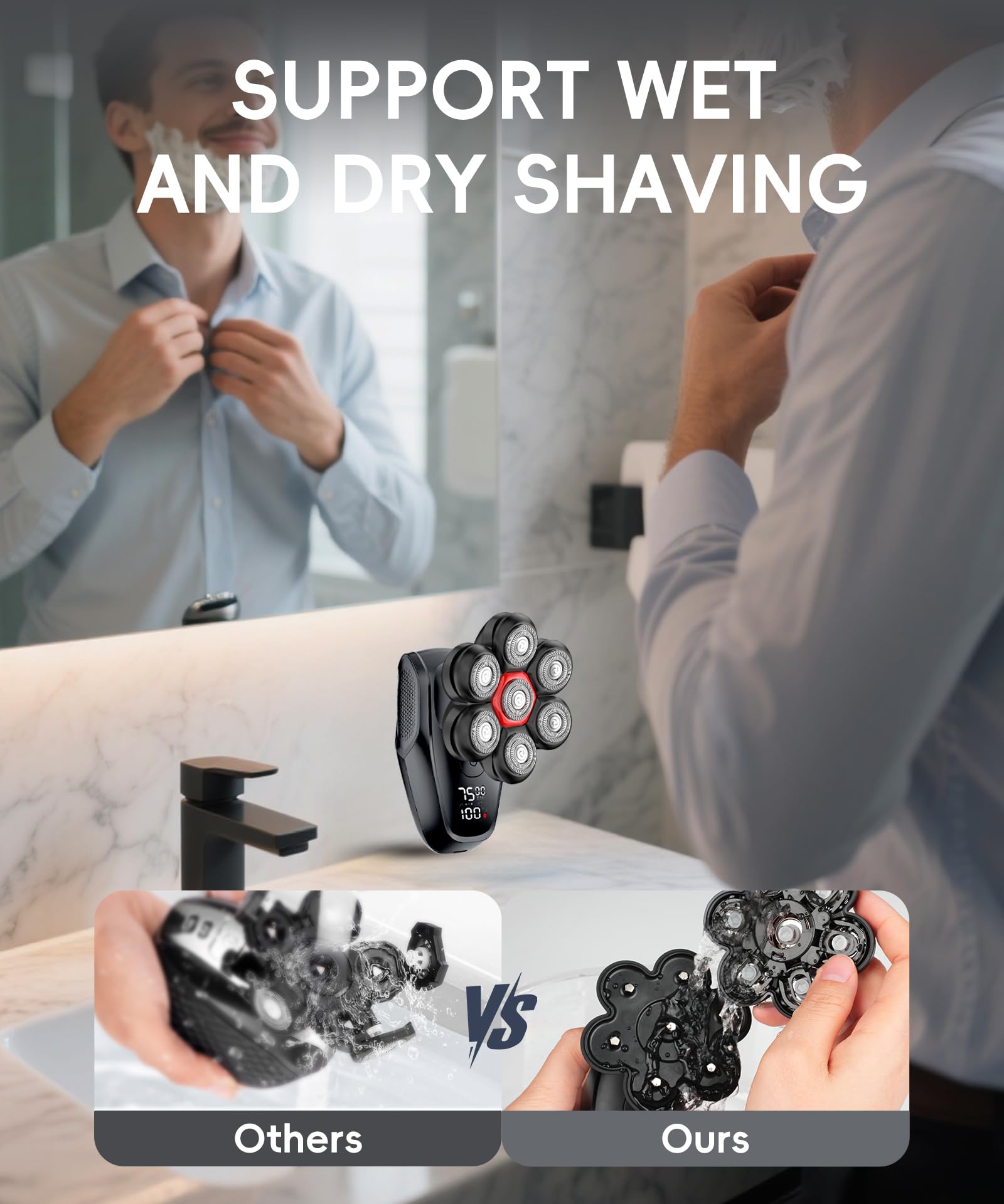 MaLEGEBAZ 5-in-1 grooming set includes multiple attachments for versatile styling.