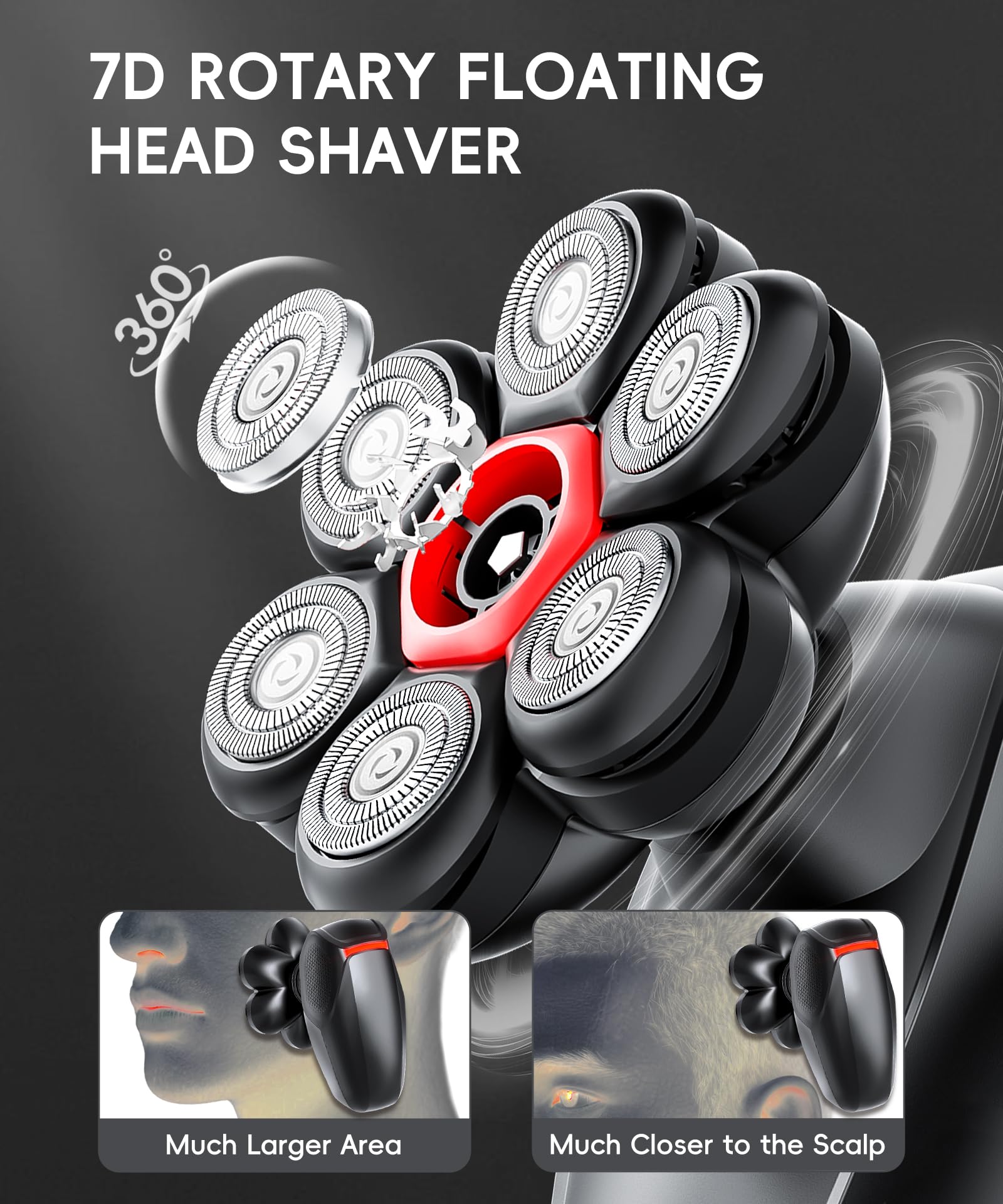 MaLEGEBAZ ipx8 waterproof shaver for wet and dry use and water rinse cleaning.