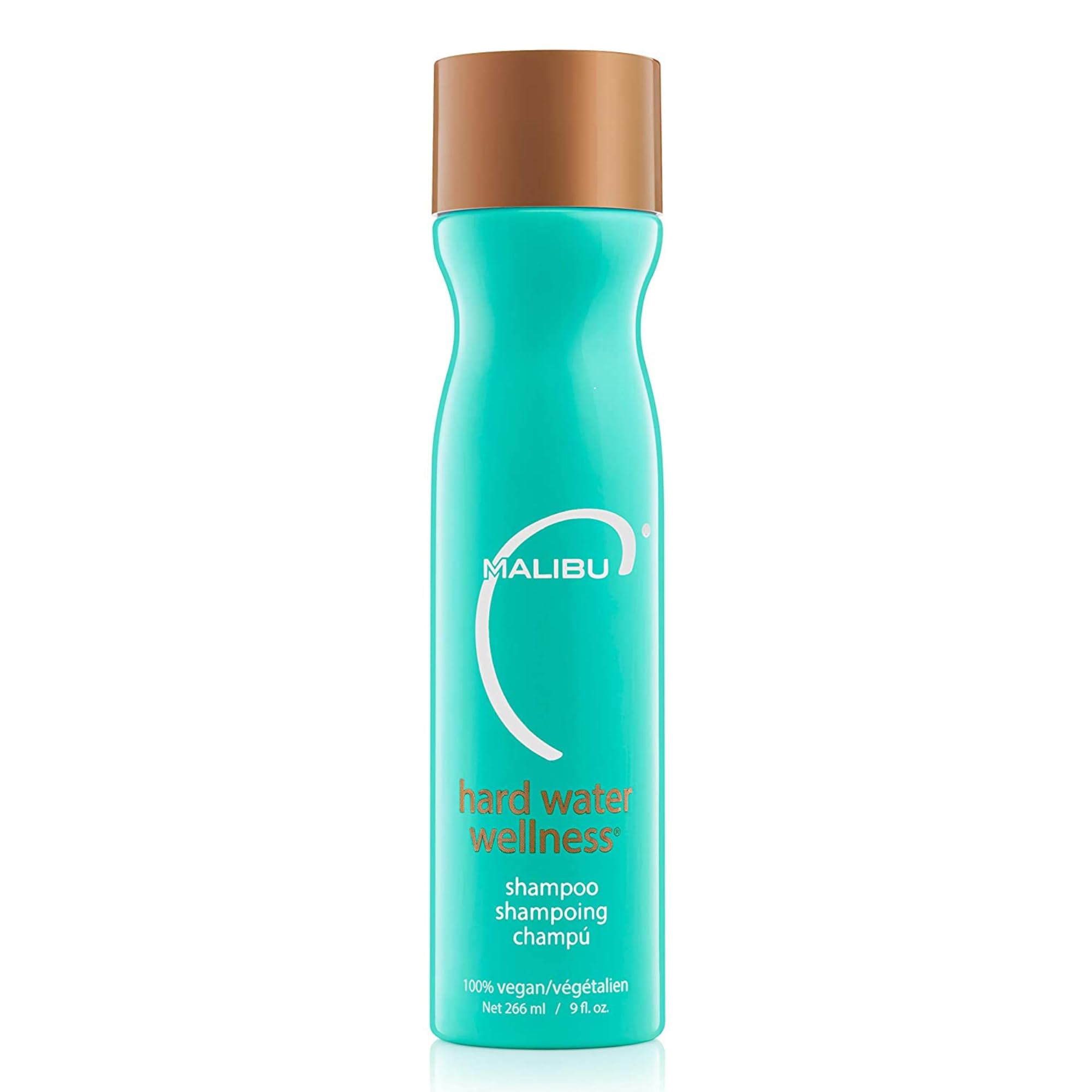 Malibu C Hard Water Wellness Shampoo bottle front shows mineral detox