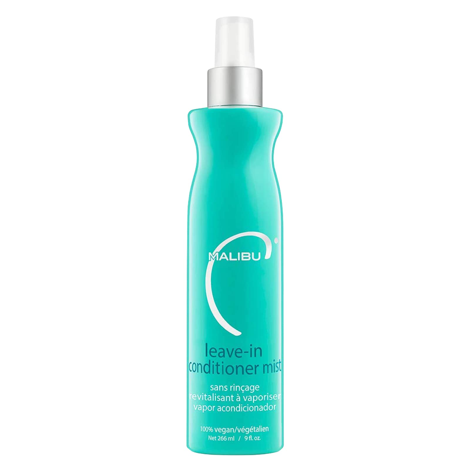 Malibu C leave-in conditioner bottle 9oz delivers detangling and smoothness for daily use.
