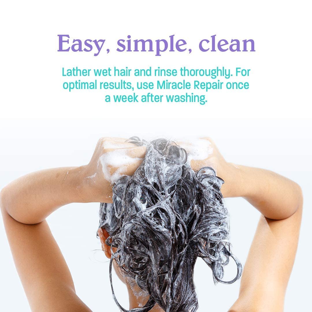 Malibu C Miracle Repair on dry hair demonstrates rejuvenating moisture and manageability