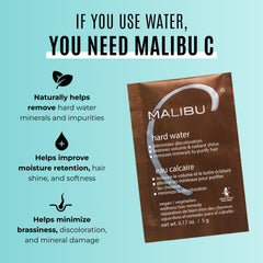 Malibu C opened packet with vitamin C crystals ready to activate
