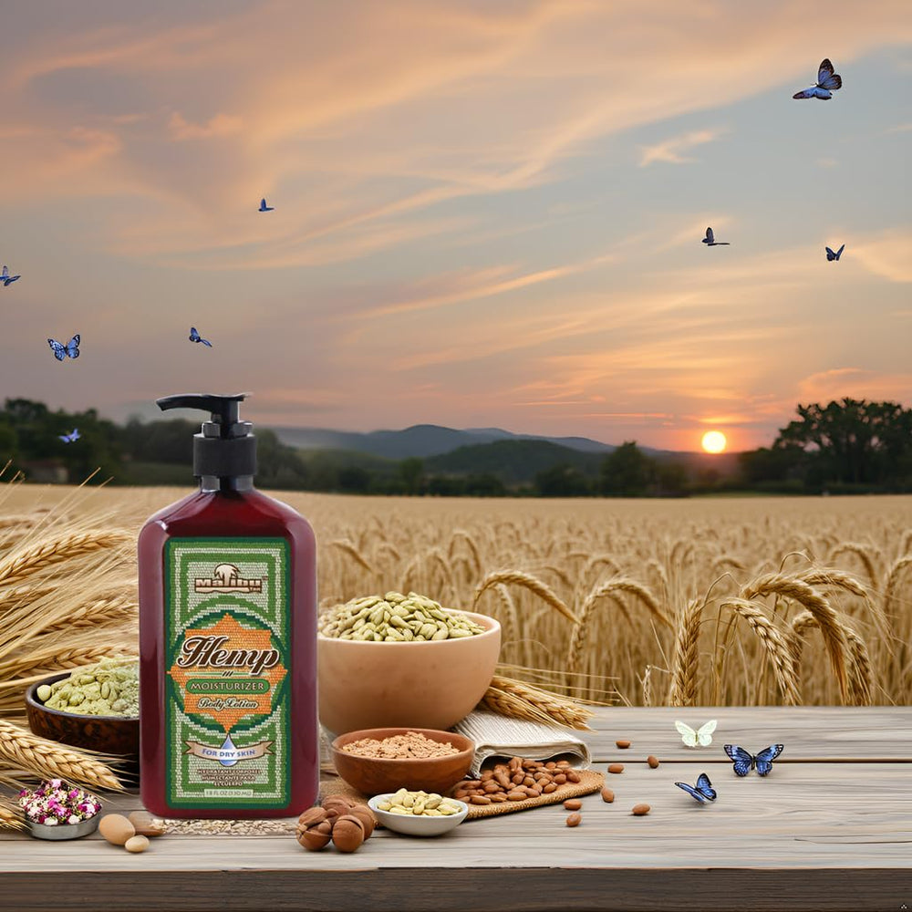 Malibu Hemp Body Lotion pump shows quick-absorbing hydration for daily use.