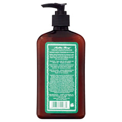 Malibu Hemp bottle and ingredients display hemp oil nourishment for skin.