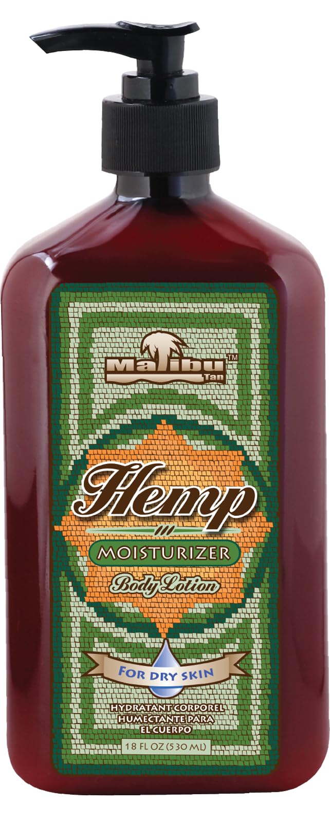 Malibu Tan Body Lotion pump application demonstrates easy daily use.