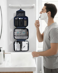 Maliton toiletry bag compact-spacious design fits 8 x 360ml bottles for travel
