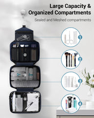 Maliton toiletry bag four compartments organize essentials during trips