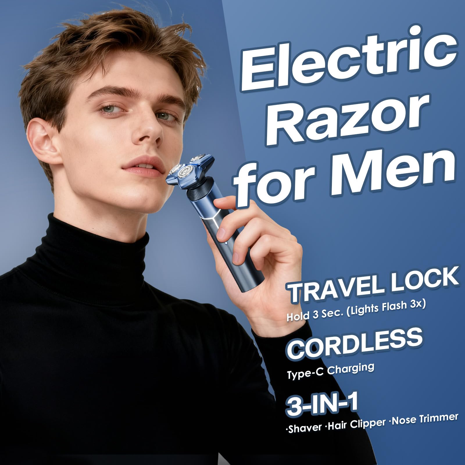 MALEGEBAZ premium package includes razor, clipper, trimmer, and accessories