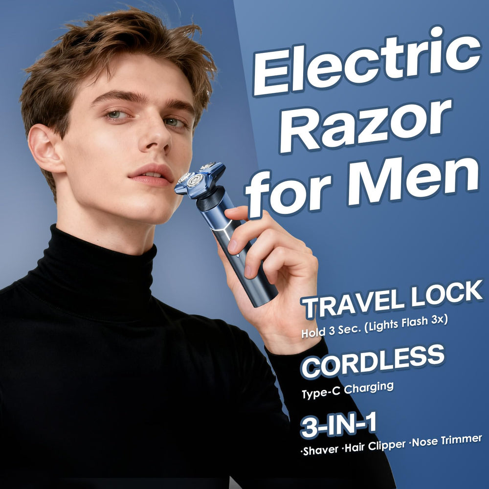 MALEGEBAZ premium package includes razor, clipper, trimmer, and accessories