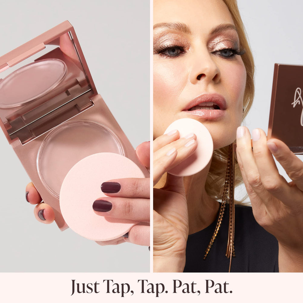 Mally Beauty Poreless Face Defender matte finish on skin emphasizes natural-looking shine-free complexion.