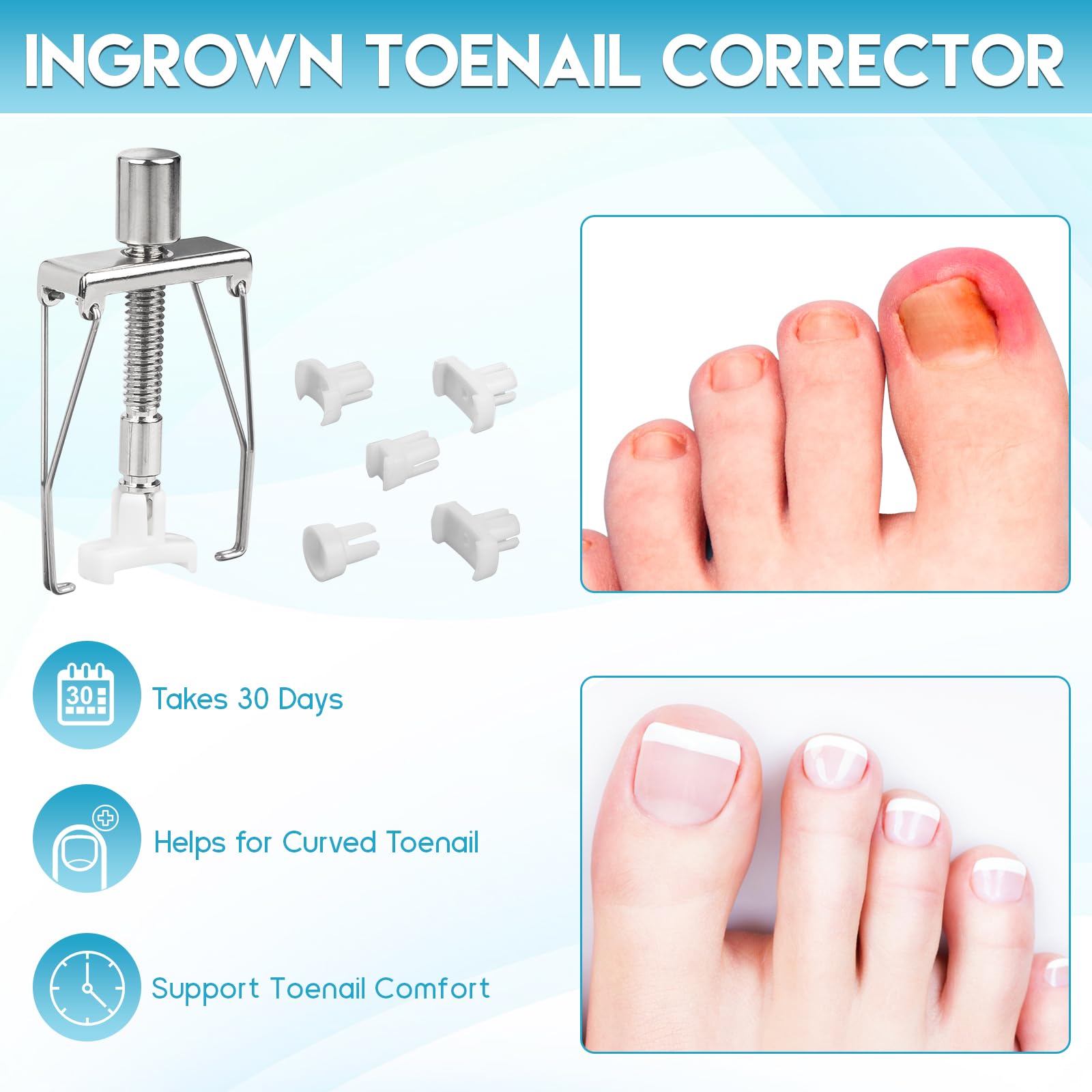 Maliyscent wide nail correction sticker for discreet nail alignment.