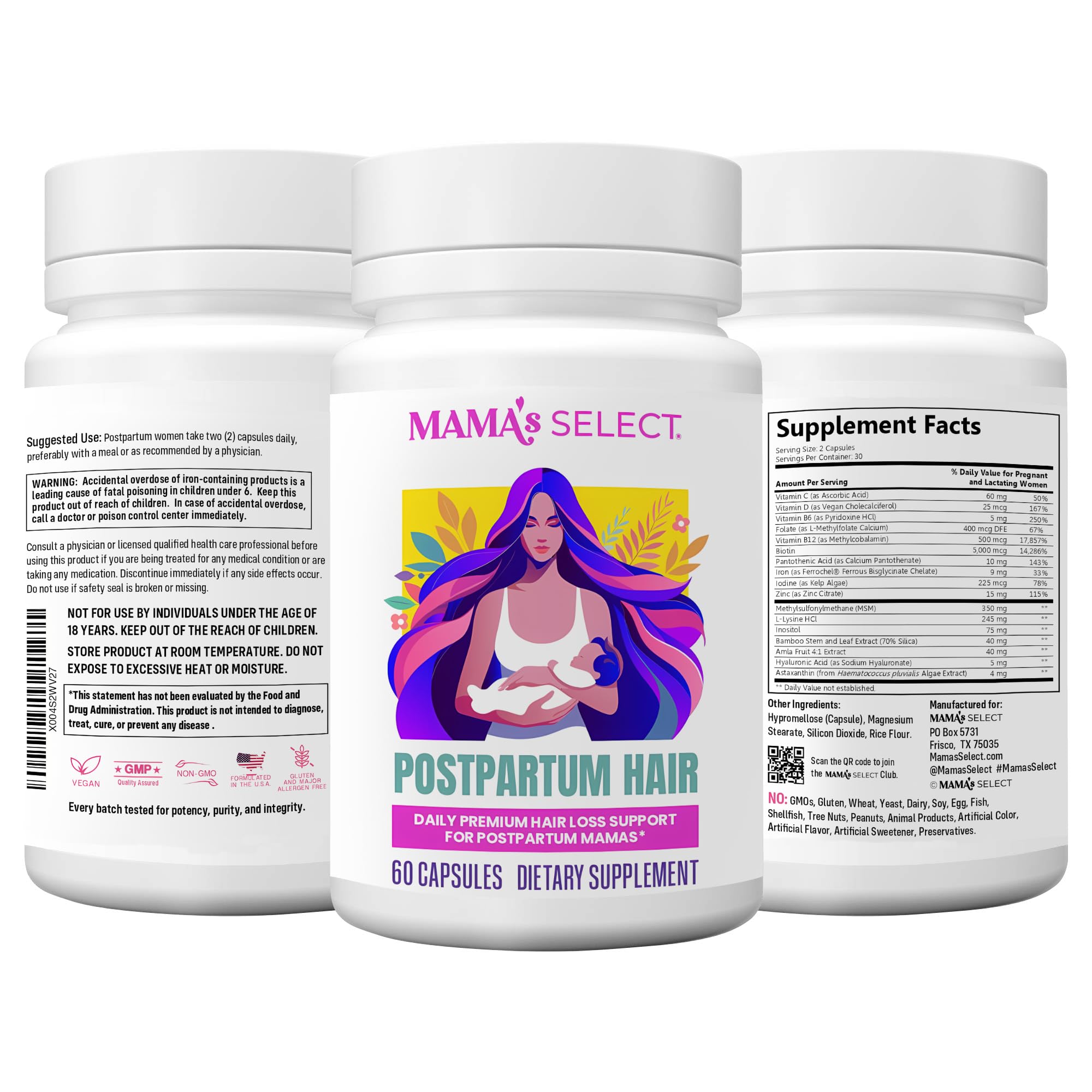 Mama's Select bottle scene implies routine adoption for long-term hair-support goals
