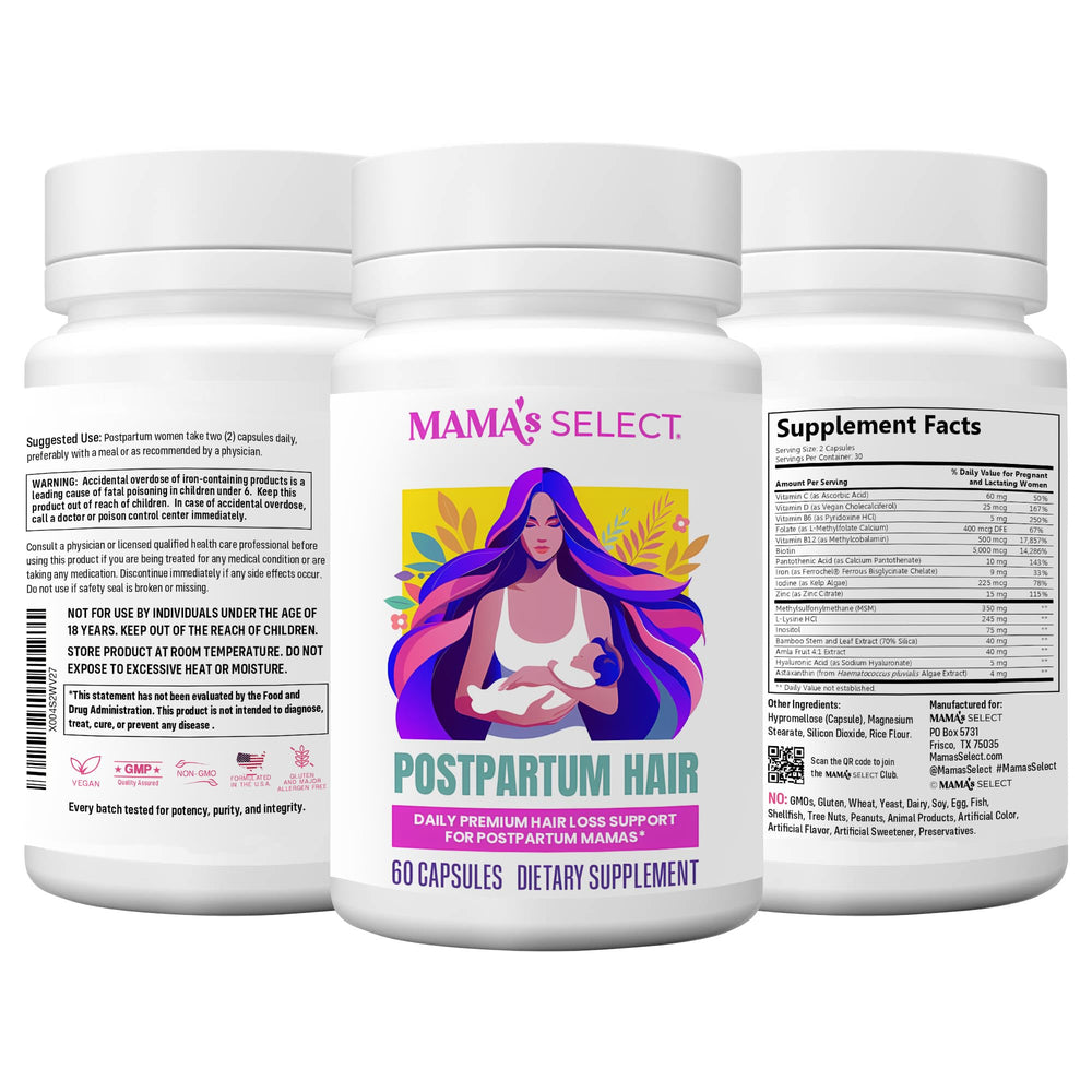 Mama's Select bottle scene implies routine adoption for long-term hair-support goals