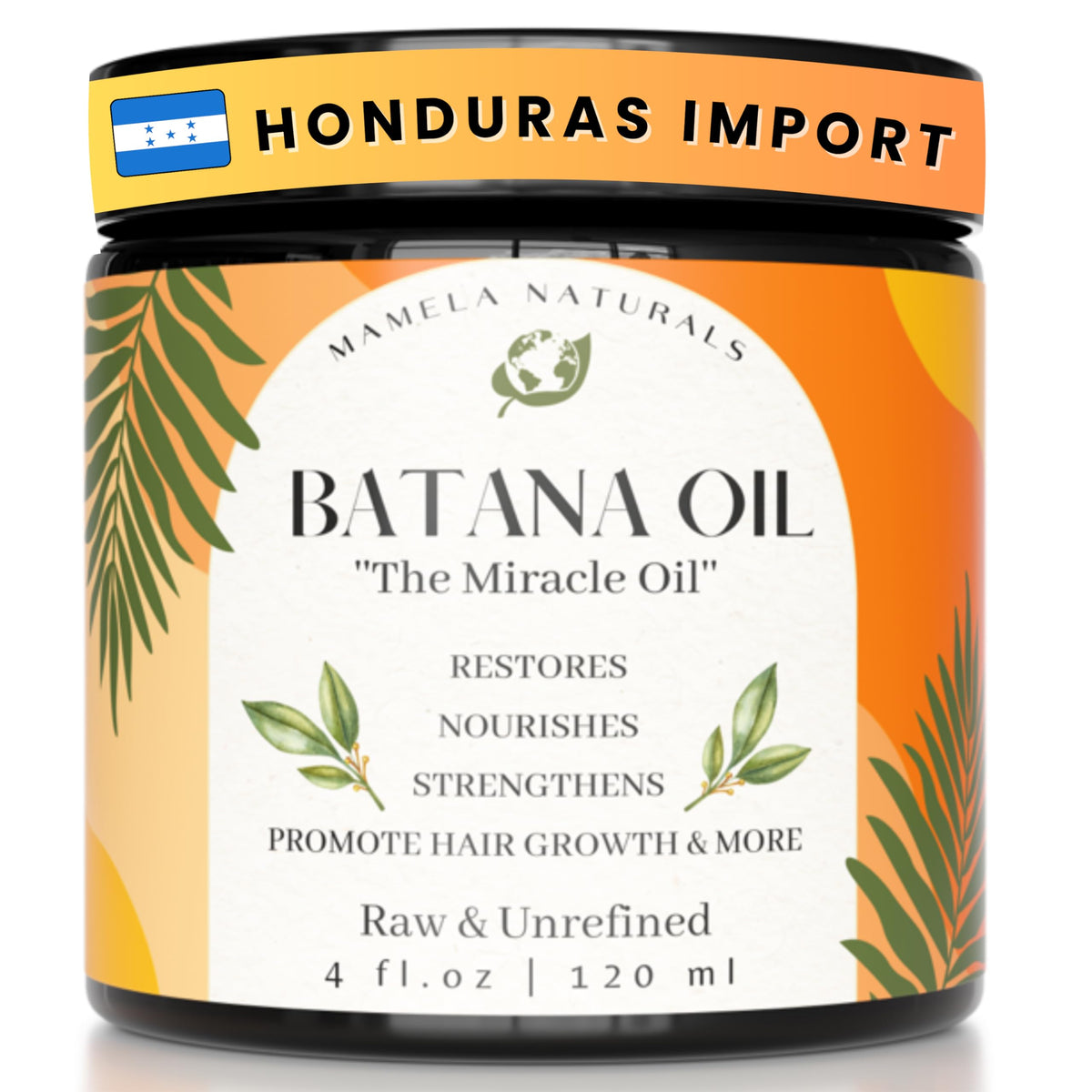 Mamela Naturals raw batana oil bottle promotes hair nourishment for all types.