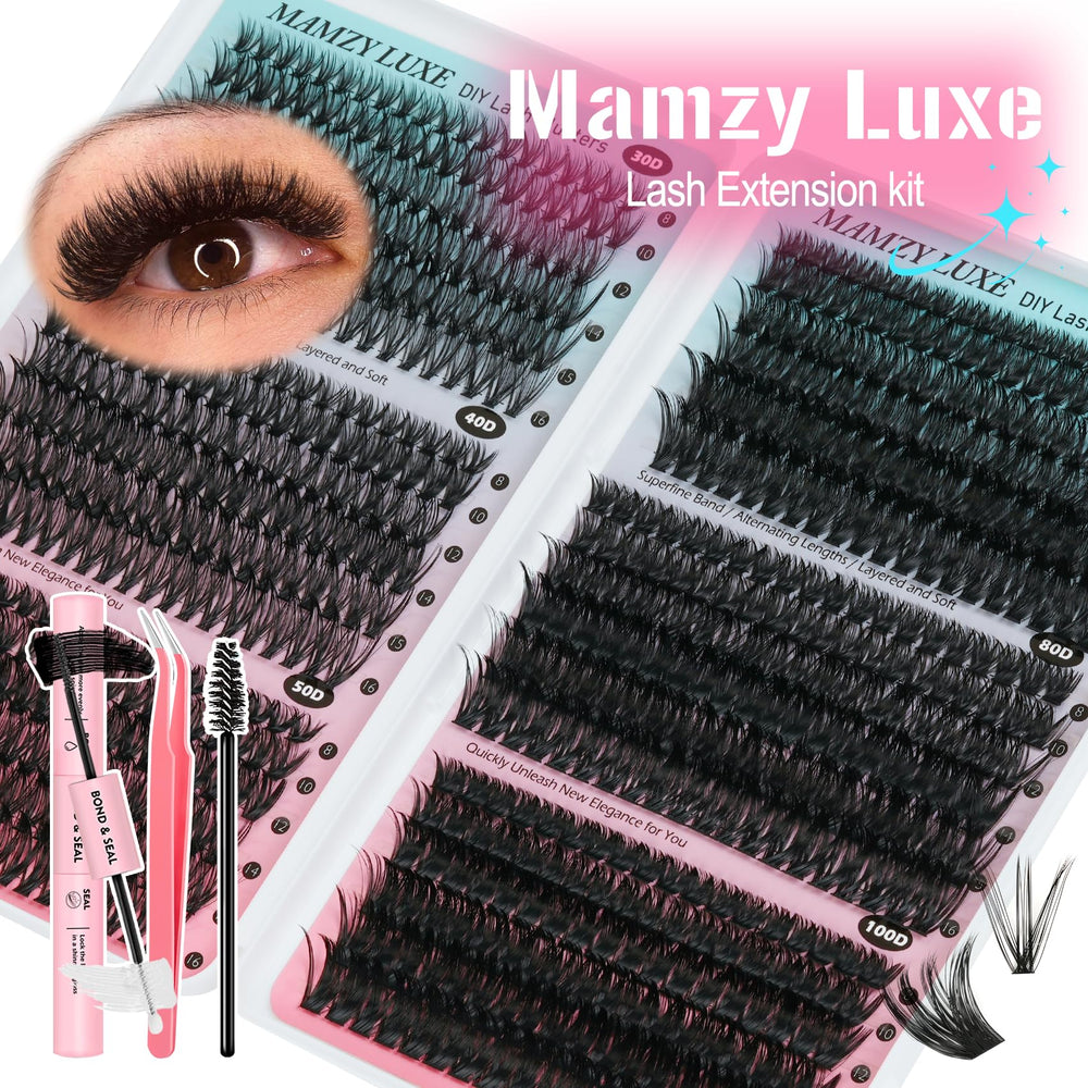 Mamzy Luxe before-and-after eye shot showing enhanced lash volume without bulk