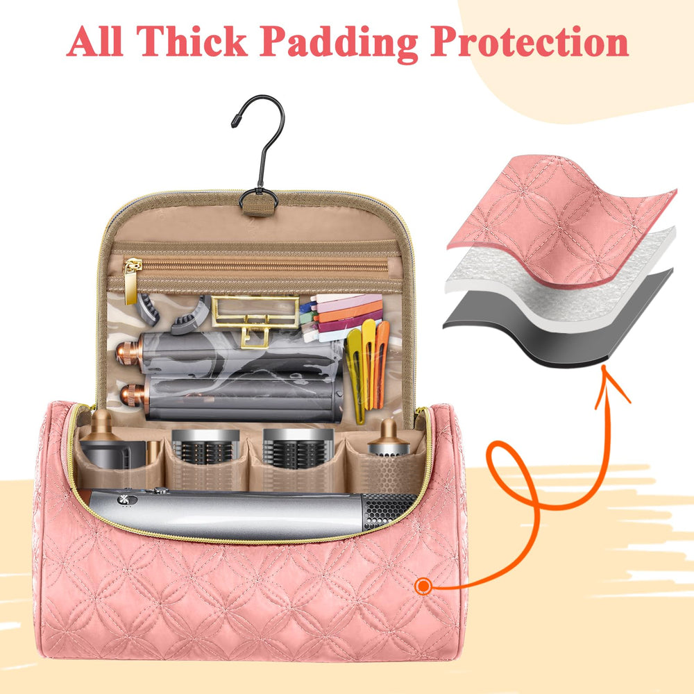 Mancro 360-degree padding protects Dyson Airwrap and attachments from dust and bumps.