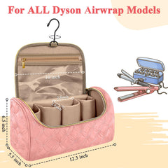 Mancro Airwrap-compatible case interior pockets simplify tool storage while traveling.