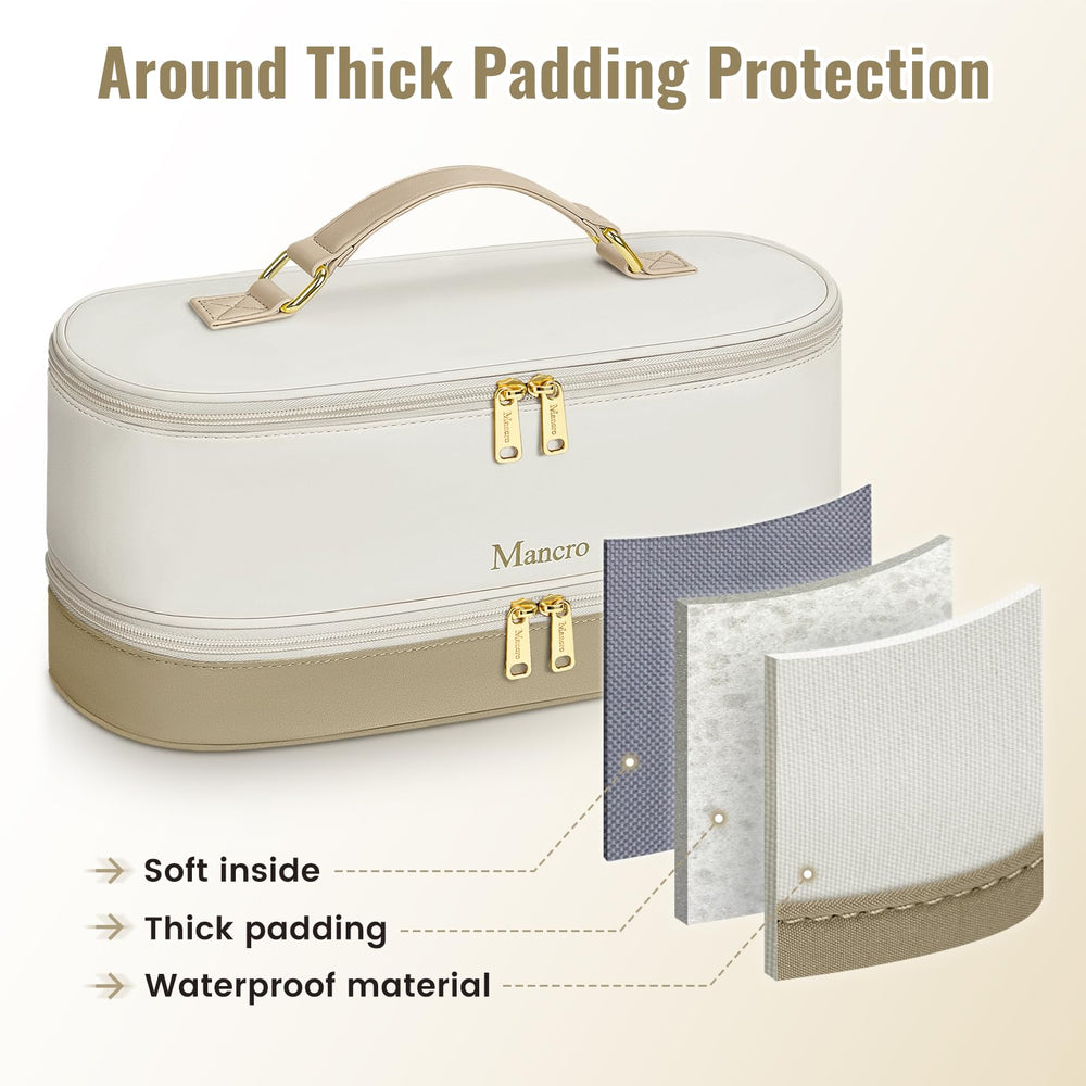 Mancro case strap secures wand or hair dryer firmly.