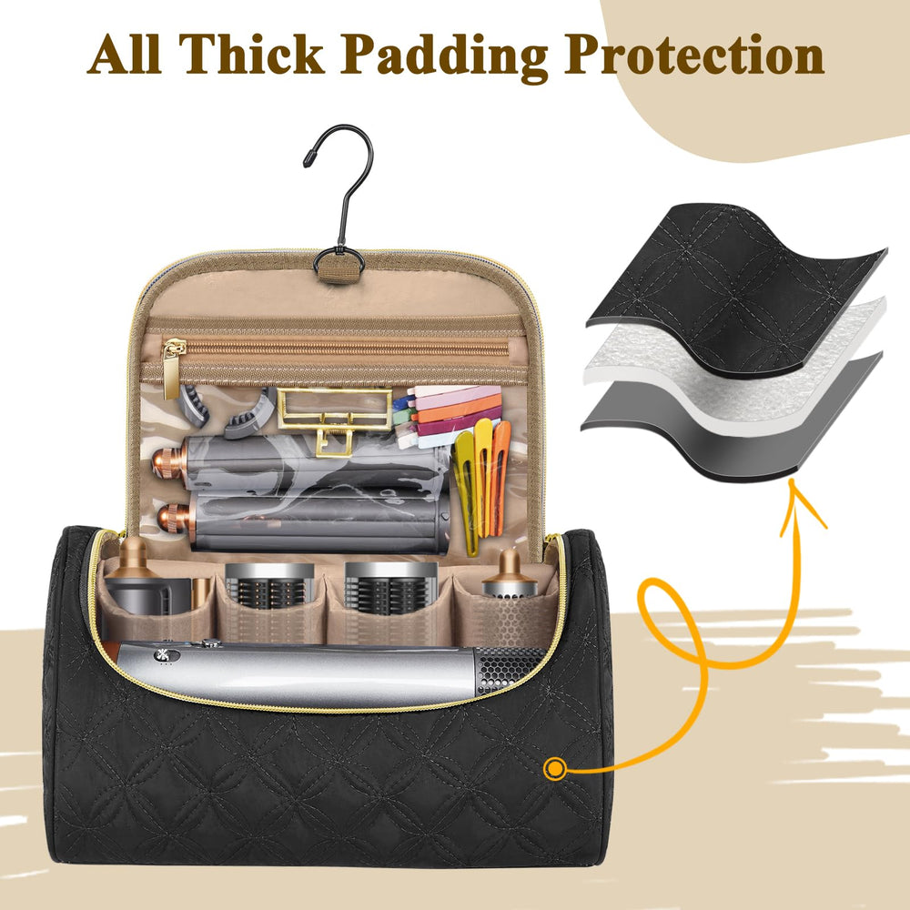 Mancro Dyson Airwrap thick padding closeup emphasizes dust and bump protection during travel