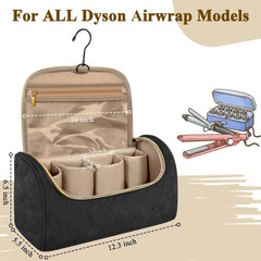 Mancro Dyson Airwrap storage case compartments highlight four padded slots for secure tool separation