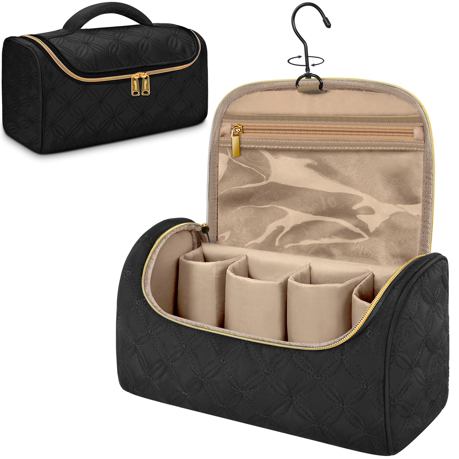 Mancro Dyson Airwrap storage case top view shows organized travel-ready compartments