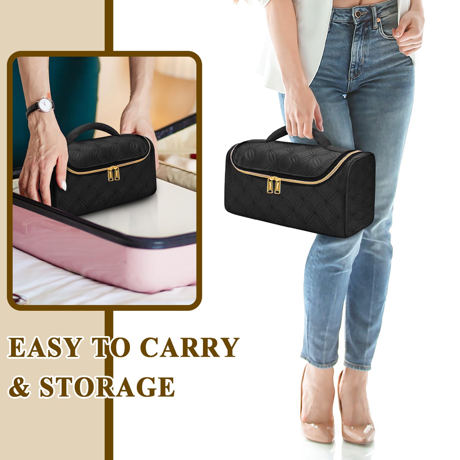 Mancro Dyson Airwrap travel case fits in a suitcase for on-the-go styling