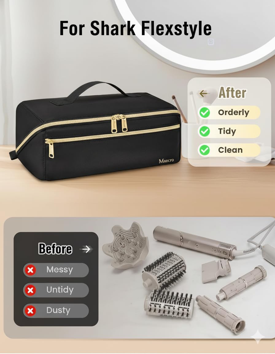 Mancro travel case compatible with Shark FlexStyle highlights versatile, travel-ready storage.