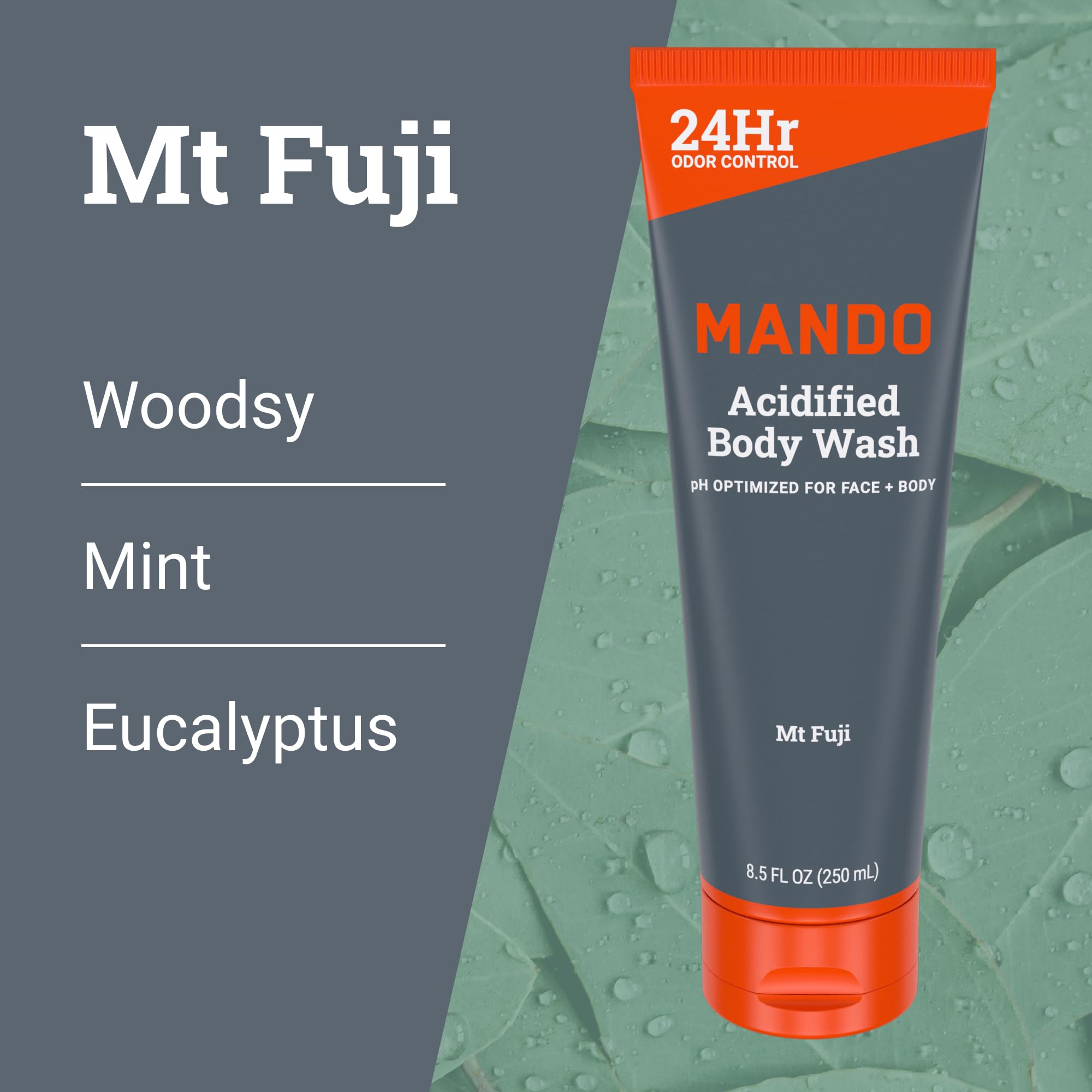 Mando lather texture close-up highlights gentle cleansing without stripping skin.