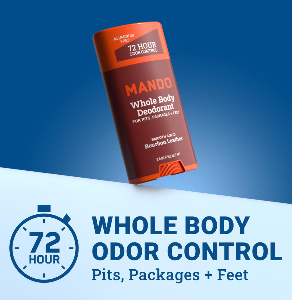 Mando Acidified Body Wash lather for full-body cleansing and odor control.