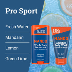 Mando Acidified Body Wash lather forms rich foam for full-body cleansing