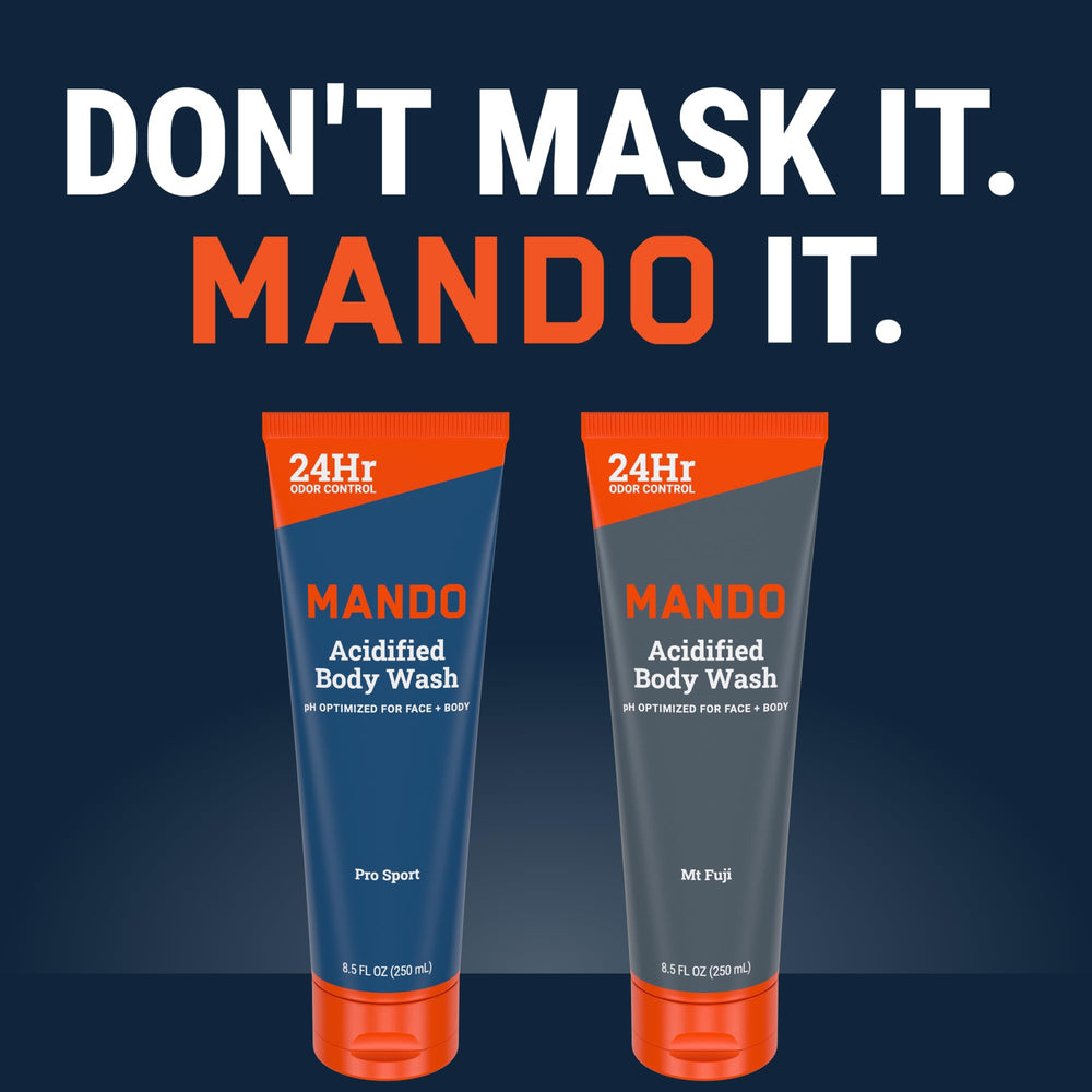 Mando 2-pack packaging shows value and long-lasting supply for active households.