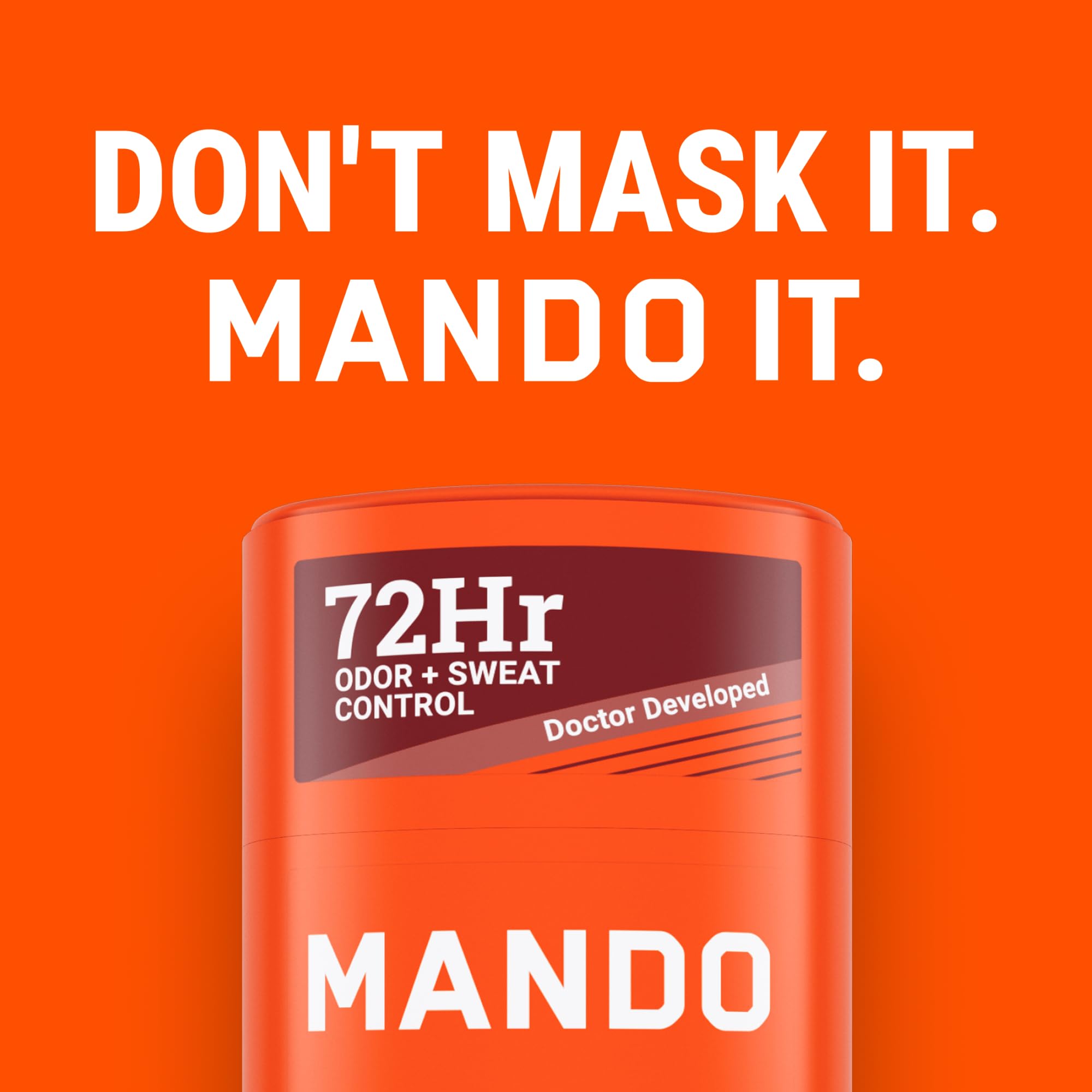 Mando Bourbon Leather packaging shown as travel-ready daily-use deodorant