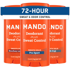 Mando Bourbon Leather antiperspirant stick applying for long-lasting freshness and odor control