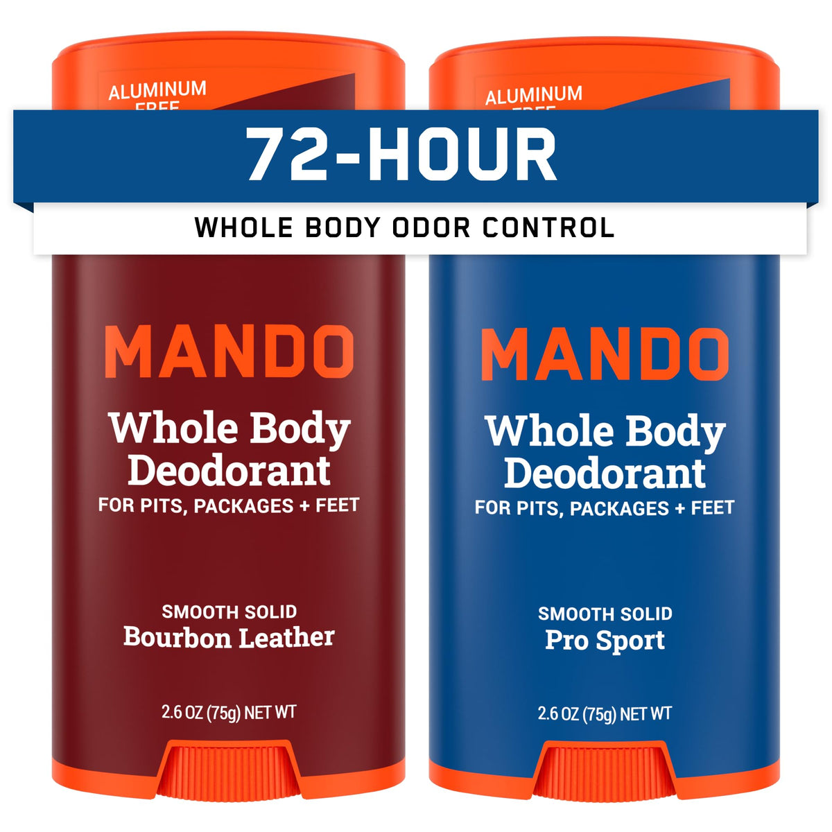 Mando Bourbon Leather stick deodorant offers long-lasting odor control.