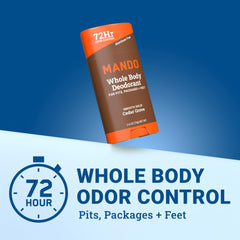 Mando Cedar Grove 2-pack packaging with aluminum-free emphasis.