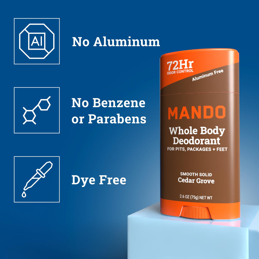 Mando Cedar Grove stick being applied for quick odor control.