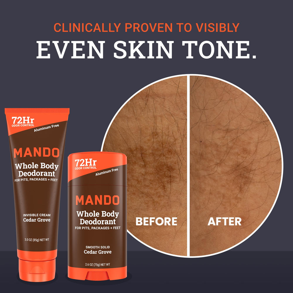 Mando doctor-developed formula displayed for consumer trust.