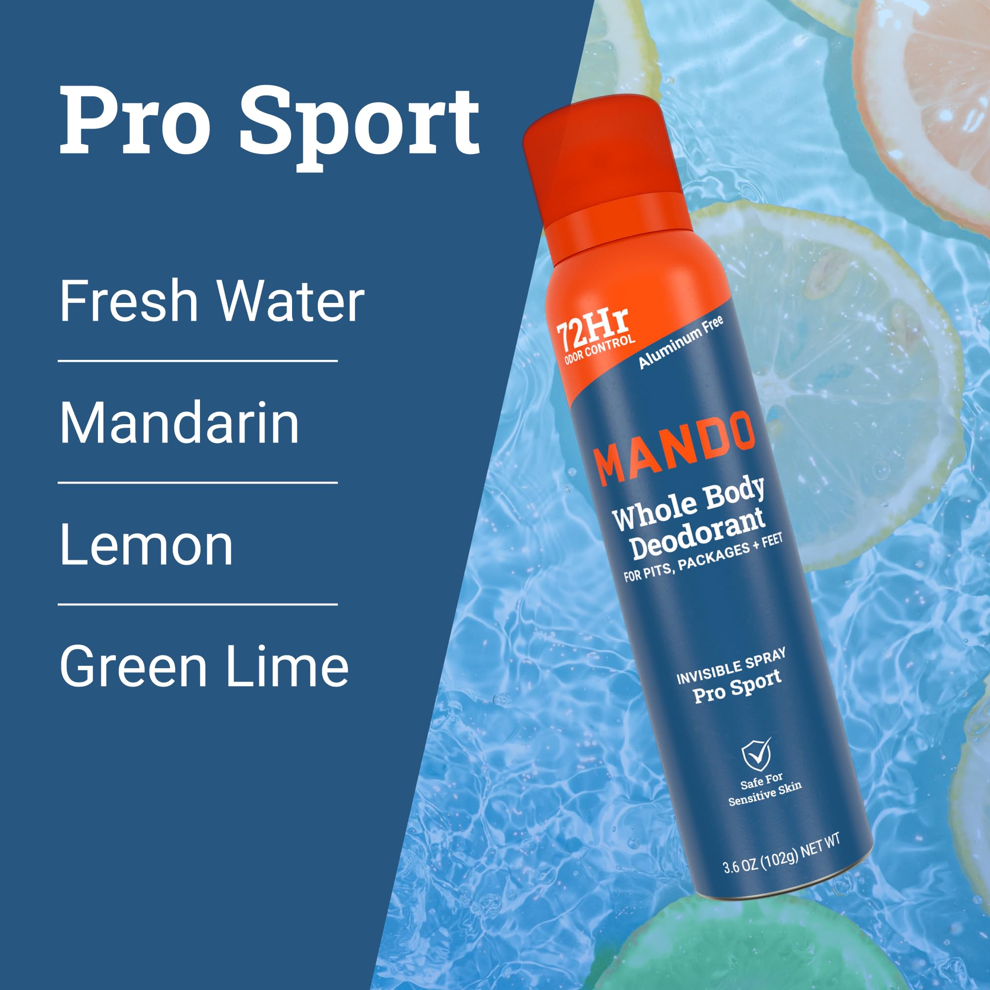 Mando Low-irritation formula teaser demonstrates dermatologist-tested suitability for sensitive skin.